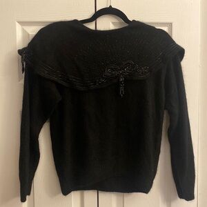 Work‎ in Progress Gladys Bagley silk wool angora blend sweater vintage L new